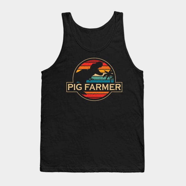 Pig Farmer Dinosaur Tank Top by SusanFields